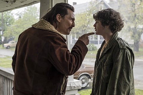 This image released by Sony Pictures shows and Matthew McConaughey, left, and Richie Merritt in a scene from 'White Boy Rick.' (Photo | AP)