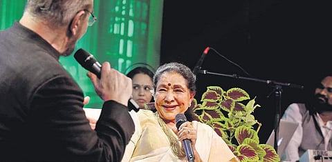 Asha Bhosle at a previous concert by Maam Entertainment.
