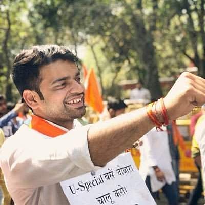 Delhi University Students' Union president Ankiv Baisoya. (Photo| Twitter/ @AnkivBaisoya_DU)