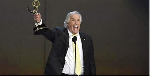 'Oh my God, oh my God,' Winkler repeated continuously as he took the stage. (Photo: AP)