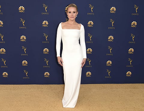 Kristen Bell arrives at the 70th Primetime Emmy Awards on Monday, Sept. 17, 2018, at the Microsoft Theater in Los Angeles. (Photo: AP)