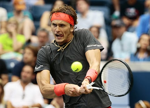 Alexander Zverev, of Germany, returns a shot to Philipp Kohlschreiber, of Germany, during the third round of the U.S. Open tennis tournament, Sept. 1, 2018, in New York. (Photo | AP)