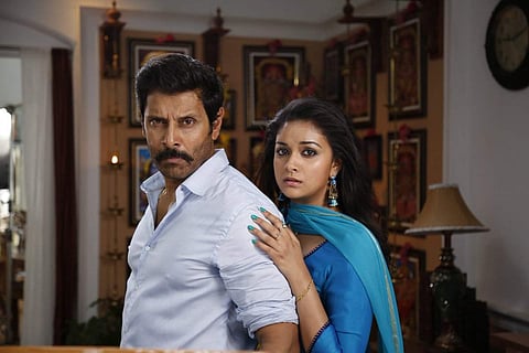 Vikram, Keerthy Suresh in 'Saamy Square'. (Photo | Twitter)