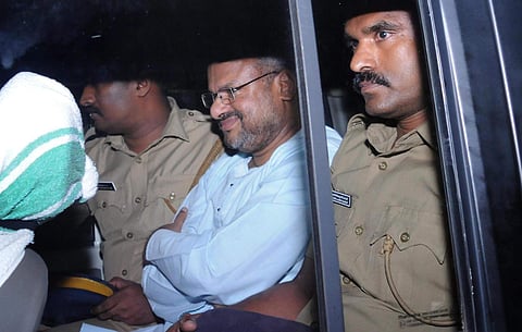 Police taking Bishop Franco Mulakkal to the hospital for medical examination after recording his arrest. ( Photo | A Sanesh/ EPS)
