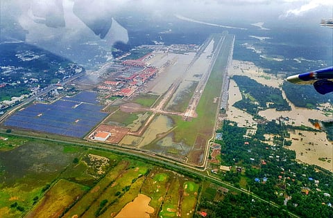 Aerial photo of Kerala floods. (Photo | PTI).