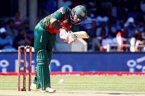 Bangladesh's batsman Soumya Sarkar plays a shot during the third ODI match at the Buffalo Park, in East London, on October 22, 2017. | (File | AFP)