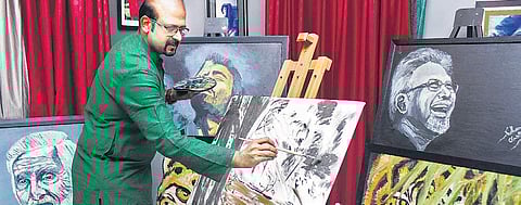 Dr Sudhan Christudas has 500 paintings in his collection  Debadatta Mallick