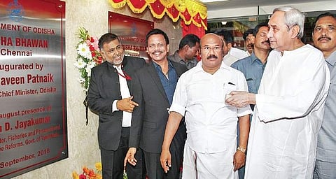 Chief Minister Naveen Patnaik inaugurating Odisha Bhawan at Velachery in Chennai on Tuesday | Debadatta Mallick