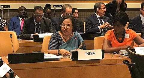 Ruchi Ghanashyam, Secretary (West) in the Ministry of External Affairs. (Photo | FB)