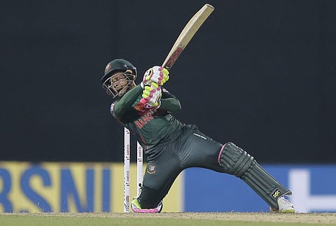 Mushfiqur Rahim was unlucky as he fell one short of what could have been his seventh ODI century but did enough to rescue Bangladesh with a 144-run fourth wicket stand with Mithun . (Photo | AP)