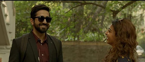 Ayushmann Khurrana and Radhika Apte in 'Aandhadun'. (Photo: YouTube)