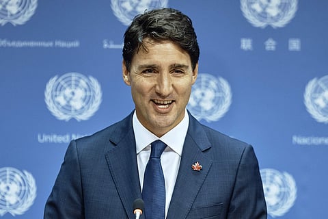 Canadian Prime Minister Justin Trudeau speaks during a press conference at U.N. headquarters, Wednesday, Sept. 26, 2018. (Photo | PTI)
