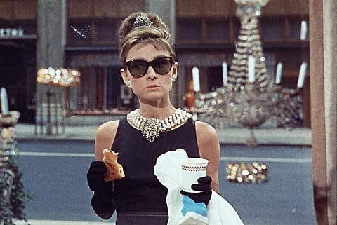 Audrey Hepburn in a still from 'Breakfast at Tiffany's'.