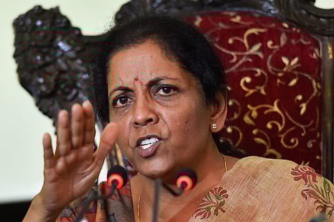 Defence Minister Nirmala Sitharaman addresses a press conference at Officers Training Academy OTA in Chennai Saturday September 29 2018. | PTI