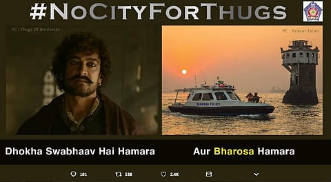 Mumbai police on Saturday posted a tweet using a dialogue from the Aamir Khan and Amitabh Bachchan starrer film.