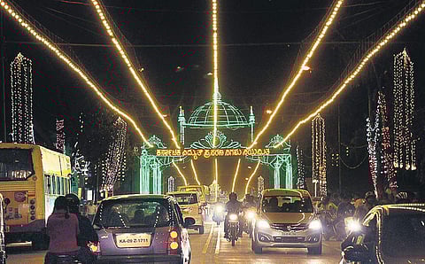Unlike last year when Mysury city was lit up with thermal powered lights during Dasara. This year the festival is going green | Express