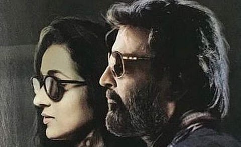 Actress Trisha Krishnan and Rajinikanth in 'Petta' (Photo | Instagram)