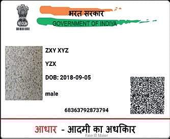 The 'Aadhaar card’ that CE created with the app