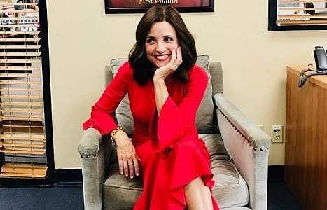 Julia Louis-Dreyfus during her shooting for 'Veep' (Photo | Instagram)