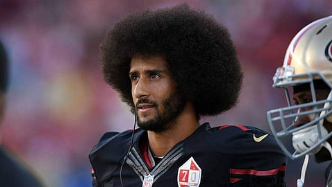 Former quarterback for the San Francisco 49ers, Colin Kaepernick has been effectively blacklisted by the NFL after kneeling during the US national anthem in 2016 in solidarity with the 'Black Lives Matter' movement. (Photo | AP)