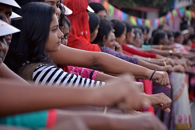 The event was part of an initiative to protect secular values, gender equality and to spread a message against those trying to push society into the dark ages. (Photo | Vincent Pulickal/EPS)