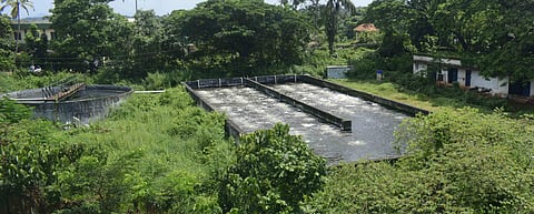 The oxidation pit filled with toxic waste from Kozhikode Medical College Hospital.