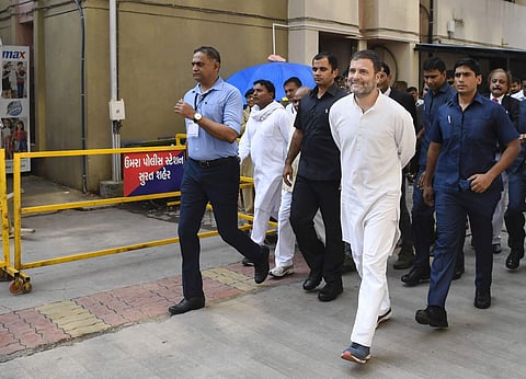 Former Congress President Rahul Gandhi at District and Session Court in Surat Thursday Oct. 10 2019. | (Photo | PTI)