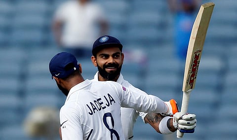 Talking about records, Kohli with nine scores of above 150 has now eclipsed Sir Don Bradman's eight 150 plus scores. (Photo | AP)