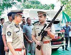 Andhra Pradesh DGP and  Prakasam SP Siddharth Kaushal (Photo |EPS)