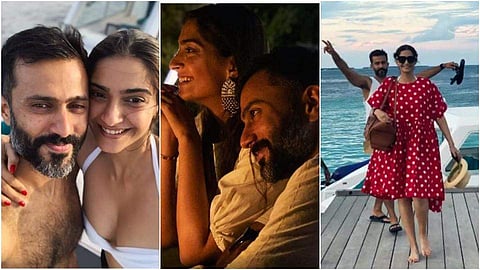 Bollywood actress Sonam Kapoor is back in Mumbai after her Maldives vacation with husband Anand Ahuja and we have a compilation of some of their best moments, which were shared on their various social media handles. The couple was accompanied by Rhea Kapo
