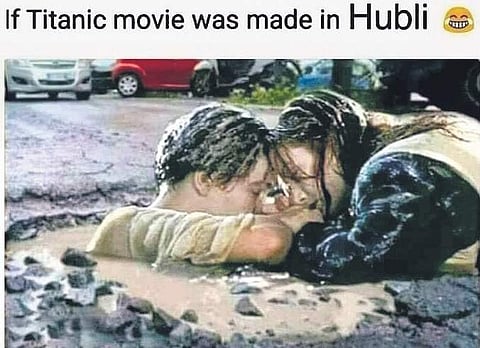 One of the pothole memes that has been doing the rounds on social media