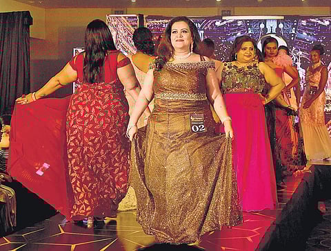 Participants at the fashion show  (Photo | Meghana Sastry, EPS)