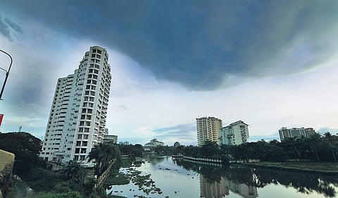 Rain clouds gathered above H20 and Alfa Serene which are stated for demolition. Sub-Collector Snehil Kumar Singh had called a meeting of residents staying in the vicinity of the flat complexes on Sunday in which he promised them that their buildings and p
