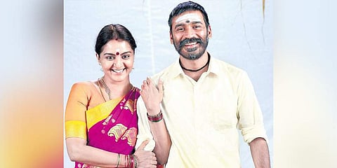 Manju Warrier and Dhanush in Asuran.