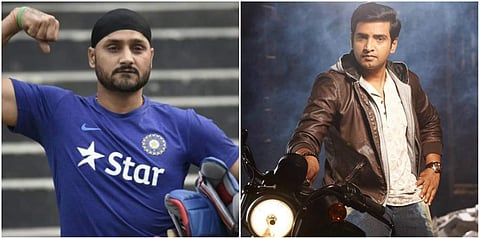 Cricketer Harbhajan Singh and Tamil actor Santhanam. (Photos | File)