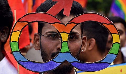 Image of a queer pride march participant used for representational purposes only. (Photo | U Rakesh Kumar, EPS)