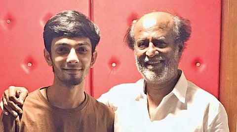 Anirudh with Rajinikanth.