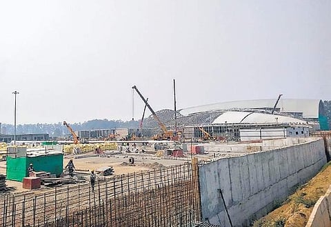 Work being carried out for the Kartarpur Corridor