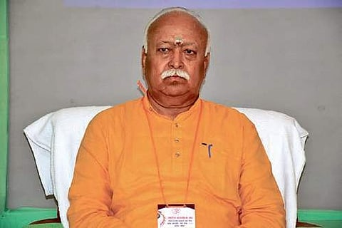 RSS chief Mohan Bhagwat attending the Akhil Bharatiya Karyakari Mandal Baithak in Bhubaneswar on Wednesday | Express