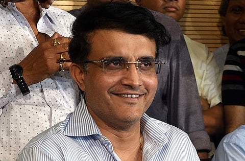 BCCI President-designate Sourav Ganguly addresses the media at the office of Cricket Association of Bengal in Kolkata. (Photo | PTI)