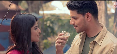 Megha Akash and Sooraj Pancholi in 'Satellite Shankar'. (Screengrab)