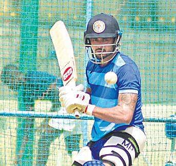 Manish Pandey during a practice session in Bengaluru on Saturday | SHRIRAM BN