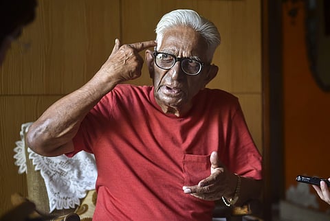 Walter Alfred a 99-year-old journalist who served Press Trust of India and Reuters recalls the 1942 Quit India Movement and Gandhi s assassination during an interview (Photo | PTI)