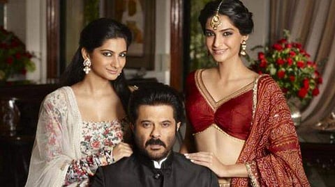 Anil Kapoor with daughters Rhea (on left) and Sonam.