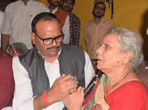 Brajesh Pathak had visited the house of Kamlesh Tiwari (Twitter Photo)