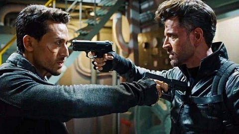 Tiger Shroff and Hrithik Roshan in War.