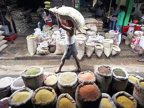 Farm produce in a wholesale rural market