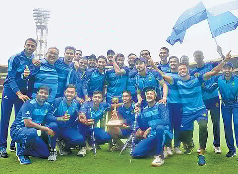 Karnataka won their fourth Vijay Hazare Trophy in seven years defeating Tamil Nadu in the final at M Chinnaswamy Stadium on Friday | Shriram BN