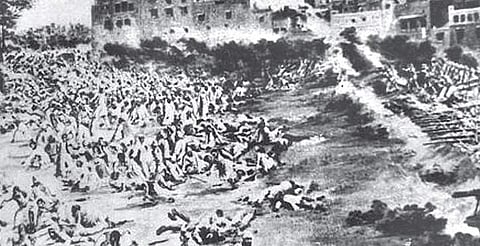 A painting from Jallianwala Bagh Museum in Amritsar.