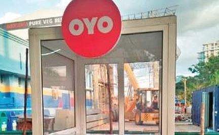 An Oyo kiosk outside the Yeshwantpur railway station (File Photo | EPS)
